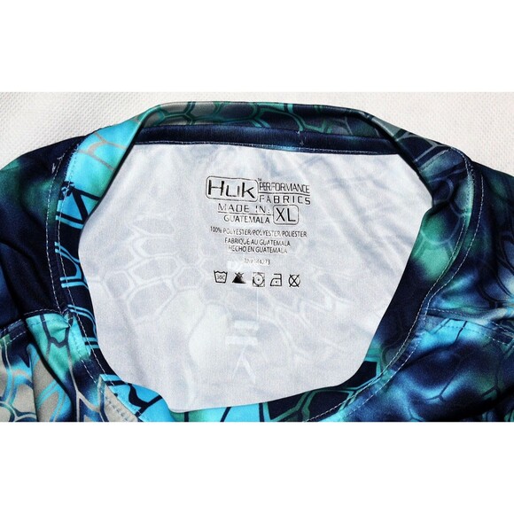 Huk Performance Fabrics Men's Long Sleeve Crew Neck Fishing Scales Shirt Size XL - Picture 7 of 7